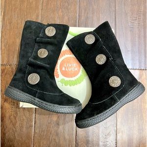 Livie & Luca Tiempo Black Suede Leather Boots